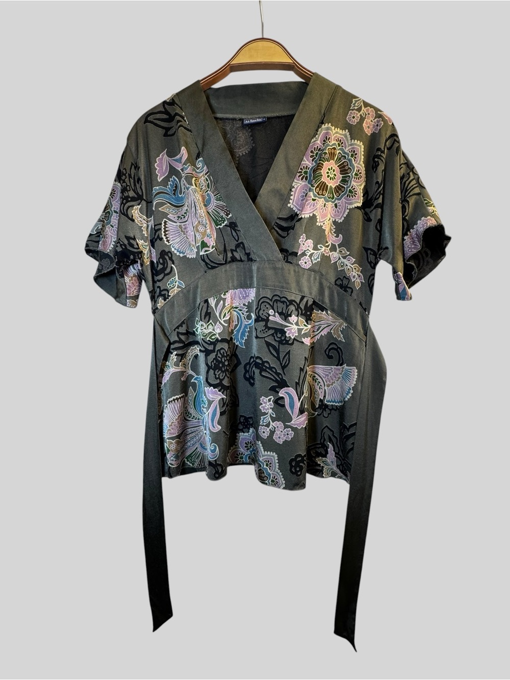 JoJo Maman Bébé Maternity Floral Wrap Tie Top Blouse Size 10